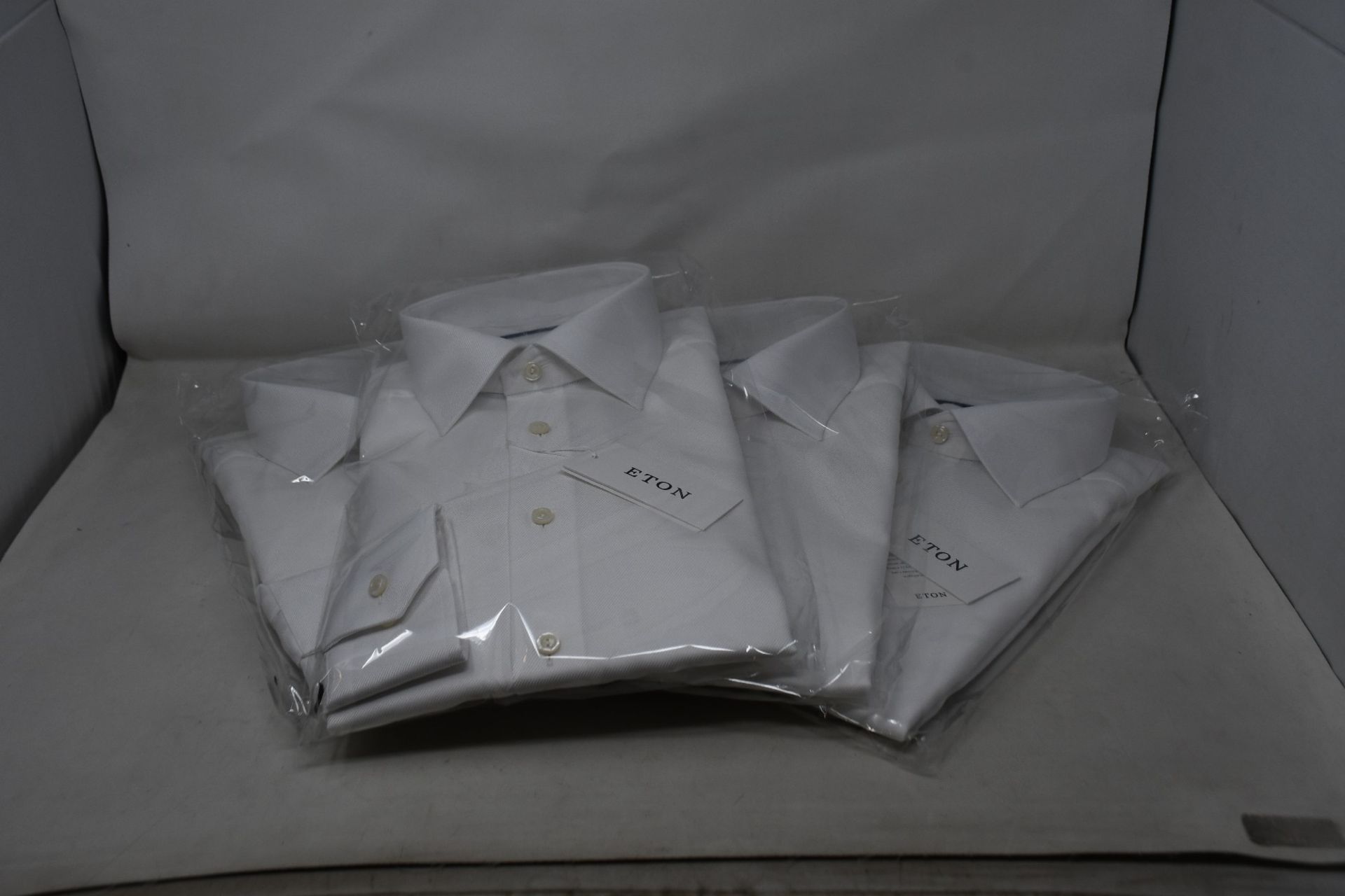 Four as new Eton business shirts in white (16.5").