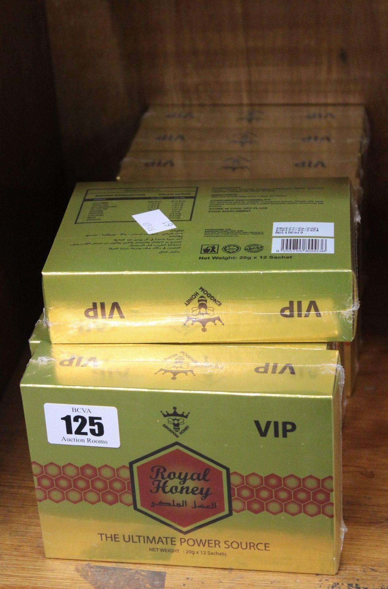 Ten boxes of VIP Royal Honey - The Ultimate Power Source (12 x 20g sachets, EXP: 27/09/24).