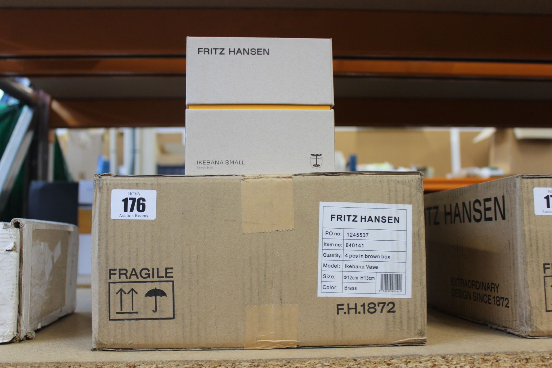 Four boxed as new Fritz Hansen Ikebana small vases (REF: 840141).