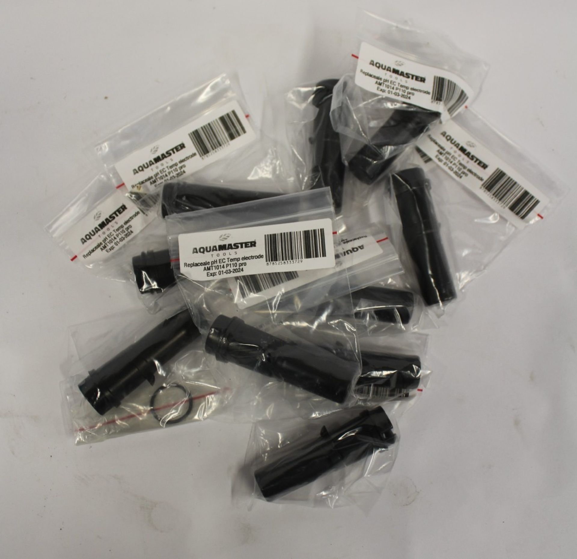 Ten as new Aqua Master Replaceable PH, EC, Temp electrodes.