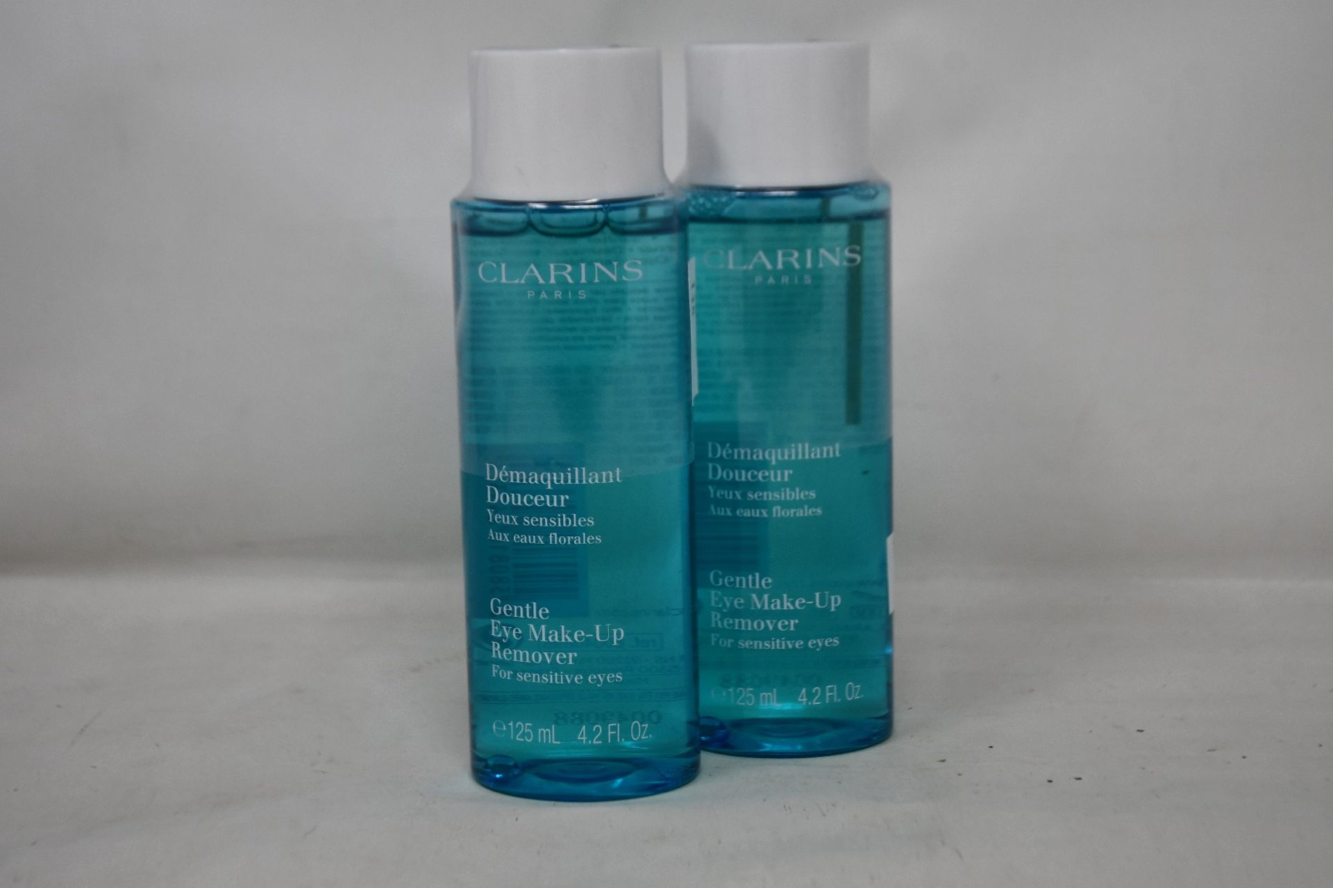 Five as new Clarins gentle eye make-up remover for sensitive eyes (5 x 125ml).