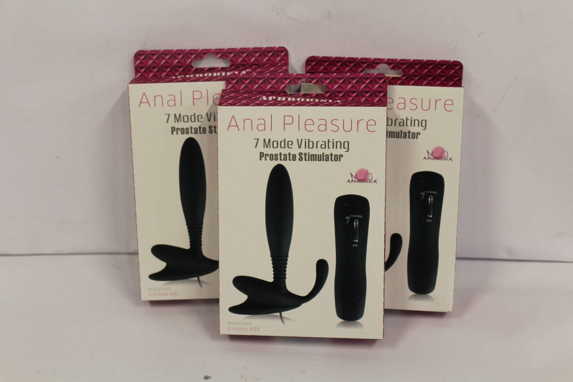 Five boxed as new Aphrodisia anal pleasure male vibrators (Over 18s only).