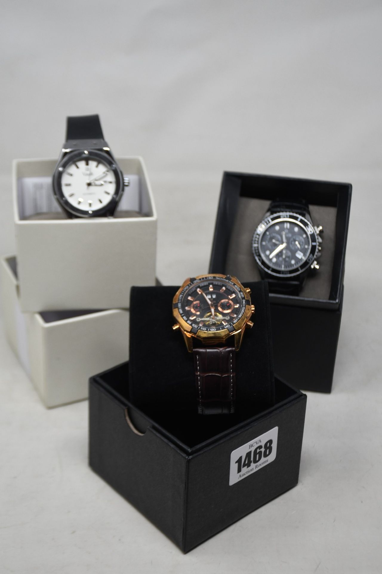 Three men's as new Vault automatic watches.