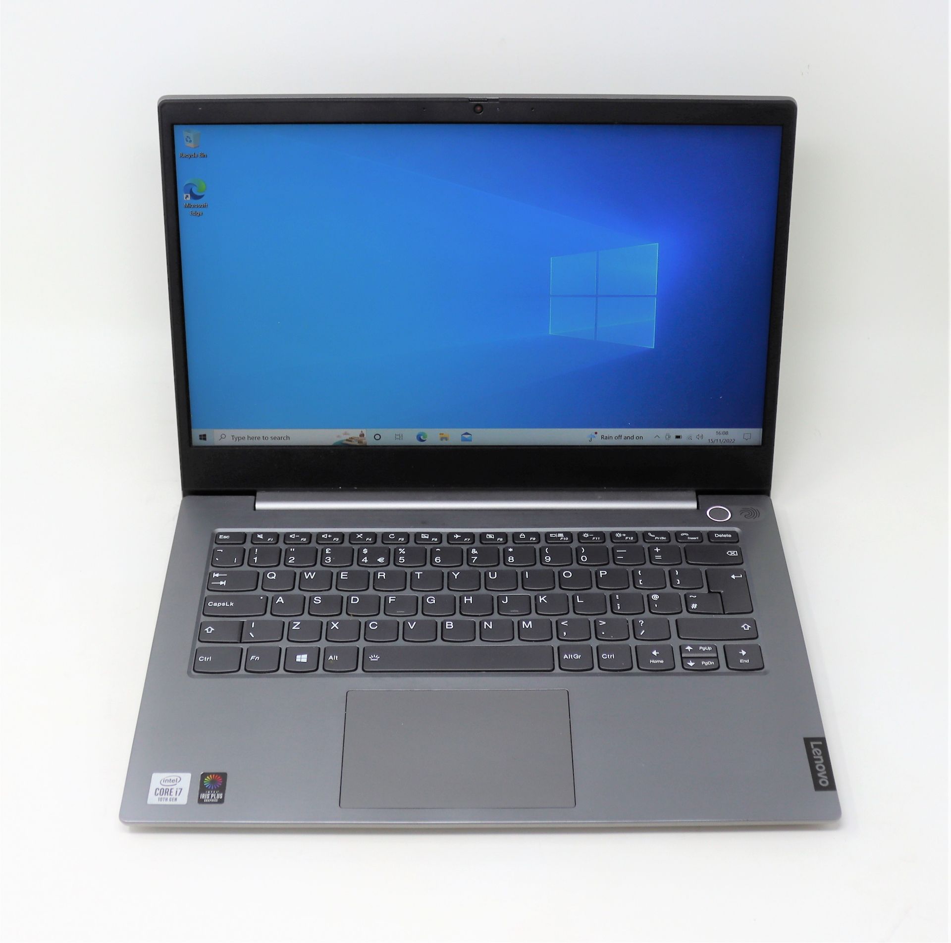 A boxed preowned Lenovo ThinkBook 14 20SL 14" laptop with Intel Core i7-1065G7 CPU, 16GB RAM and 512