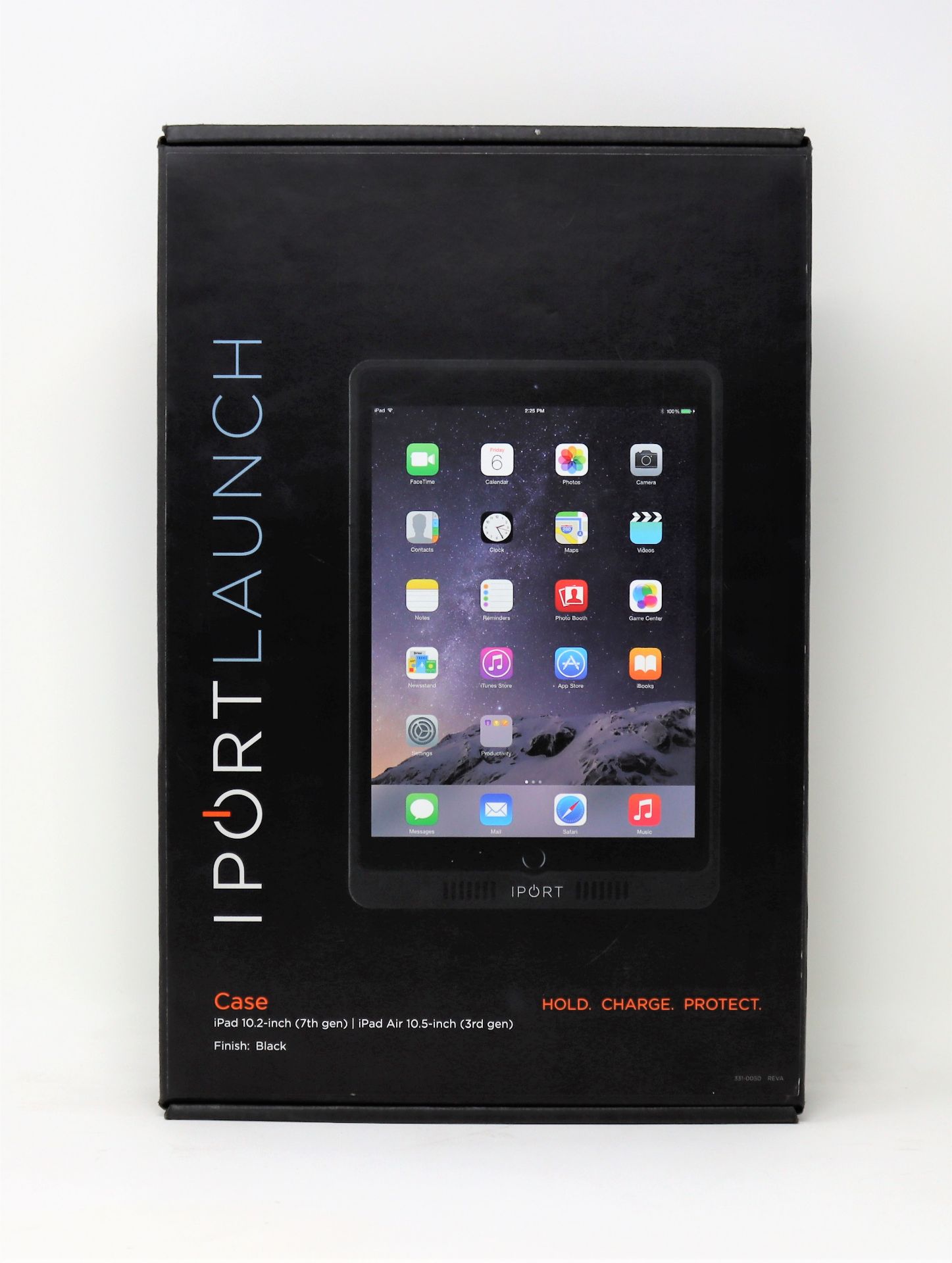 A boxed as new iPort Launch iPad Case in Black (P/N: 70390) (Box opened, inner packaging sealed).