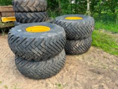 4 No. 22.0/70-20 Floatation Trailer Tyres