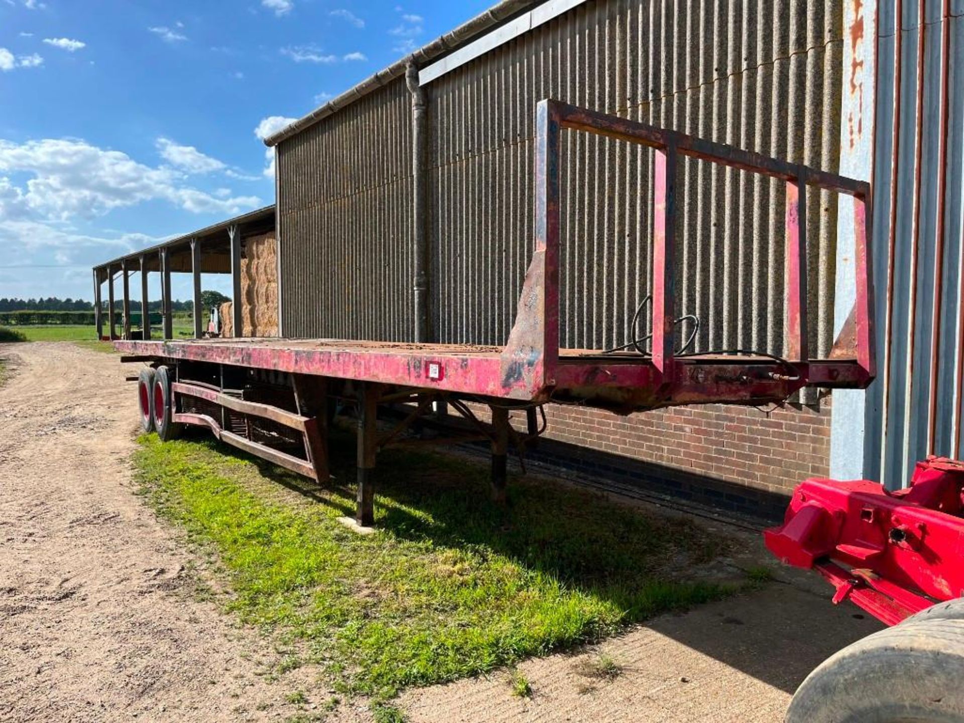 40ft York Tandem Axle Flat Trailer, Spring Suspension, Hydraulic Brakes - Image 2 of 2