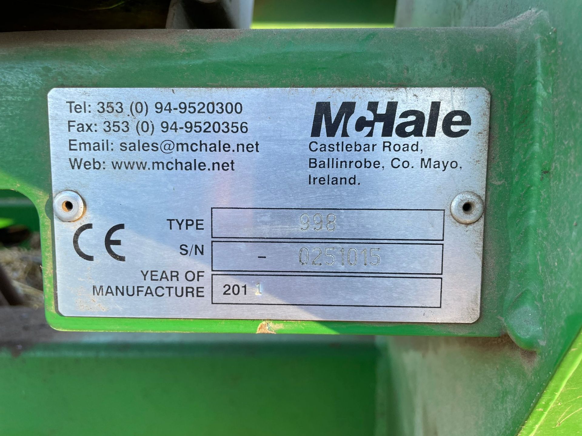 McHale 998 Square Bale Wrapper - Image 8 of 15