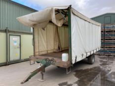 Curtain side vegetable harvesting trailer 21ft x 8ft single axle