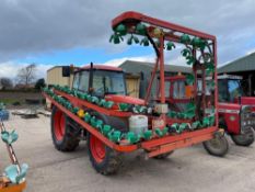 2008 Kubota M108S 4wd tractor with 2 manual spools on 380/85R28 front and 460/85R38 rear wheels and