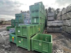 c.40No. Dolav green square boxes 1.1m x 1.1m Please Note: These will be loaded from the front of the