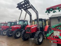 2008 Massey Ferguson 5475 Dyna-4 4wd tractor with 3 manual spools on 380/85R28 front and 460/85R38 r