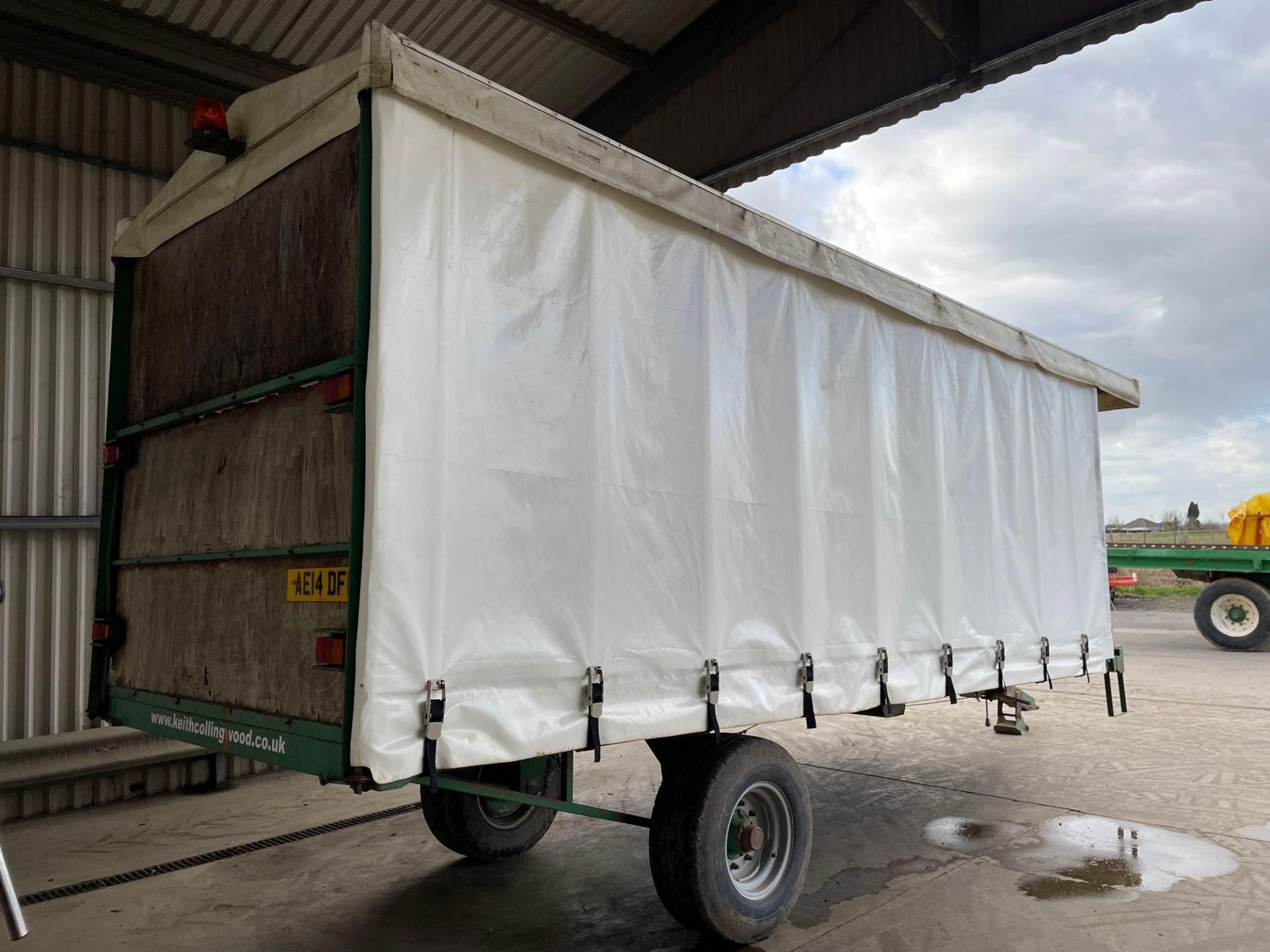 Keith Collingwood curtainside vegetable packing trailer 21ft x 8ft single axle - Image 3 of 3