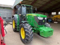 2013 John Deere 6150M Autoquad 40kph tractor with TLS front and cab suspension, 3 manual spools and