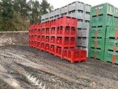 c.40No. Dolav pallet boxes 1m x 1.2m. Please Note: These will be loaded from the front of the stack