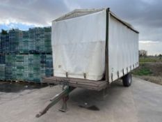 Curtain side vegetable harvesting trailer 22ft x 8ft single axle
