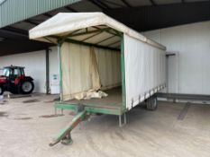 Keith Collingwood curtainside vegetable packing trailer 21ft x 8ft single axle