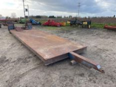 Low loader trailer 7ft x 21ft single axle with steel floor