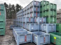 c.40No. Dolav grey boxes 1.1m x 1.2m Please Note: These will be loaded from the front of the stack o