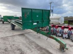 Slewing cart single axle box harvesting trailer 9.5m single axle