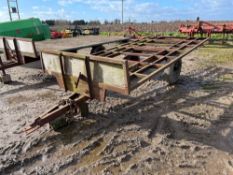 Flat bed trailer frame 7ft x 14ft single axle