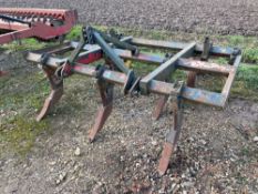 Bomford Supaflow 7 leg cultivator with depth wheels