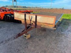 Flat bed 8ft x 14ft single axle trailer with wooden floor