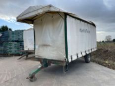 Curtain side vegetable harvesting trailer 19ft x 8ft single axle