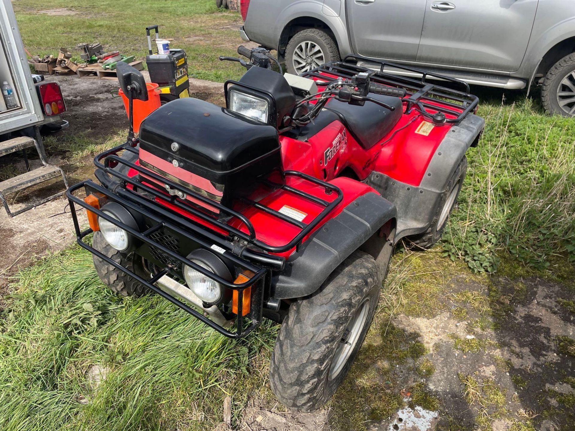 Honda Foreman ES4x4 petrol quad bike on 25x8-12 front and 25x10-12 rear wheels and tyres with front - Image 2 of 7