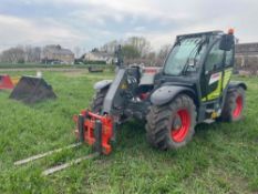 2016 Claas Scorpion 7044 Varipower materials handler with pallet tines and Manitou headstock, boom s