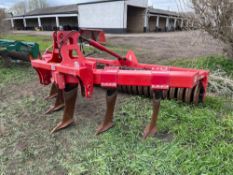 2014 HE-VA 5 leg subsoiler with hydraulic adjustable rear packer. Serial No: 30527 ​​​​​​​Manual in