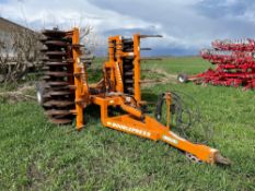 2004 Simba Double Press 4.6m hydraulic folding trailed cultivator with leading tines. Serial No: 114