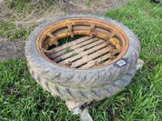 Pair 6.50-44 row crop tyres