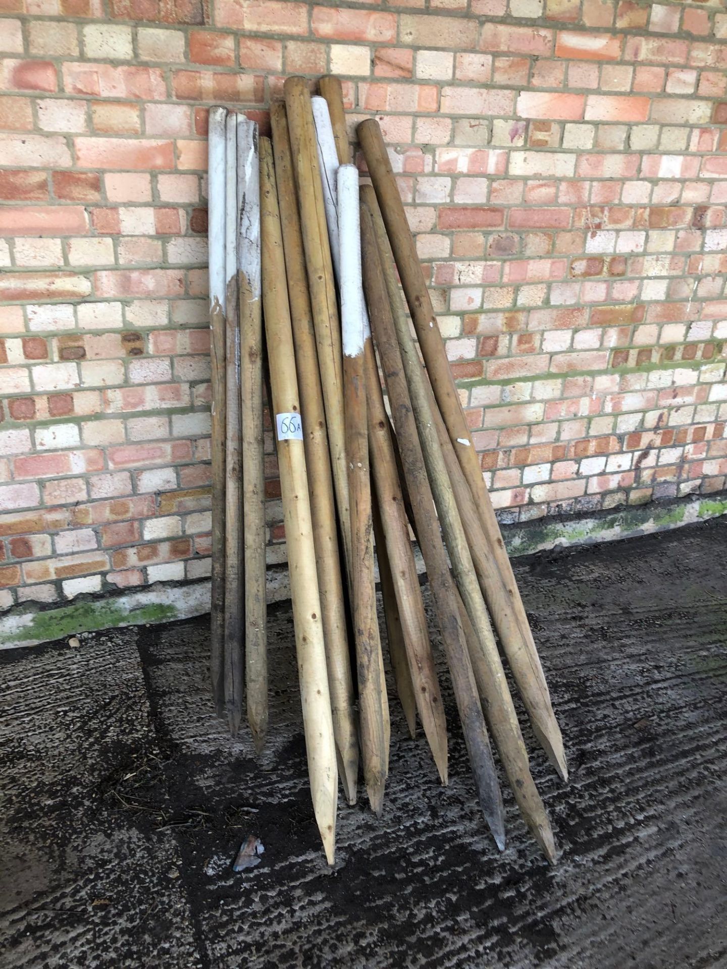 Quantity wooden posts