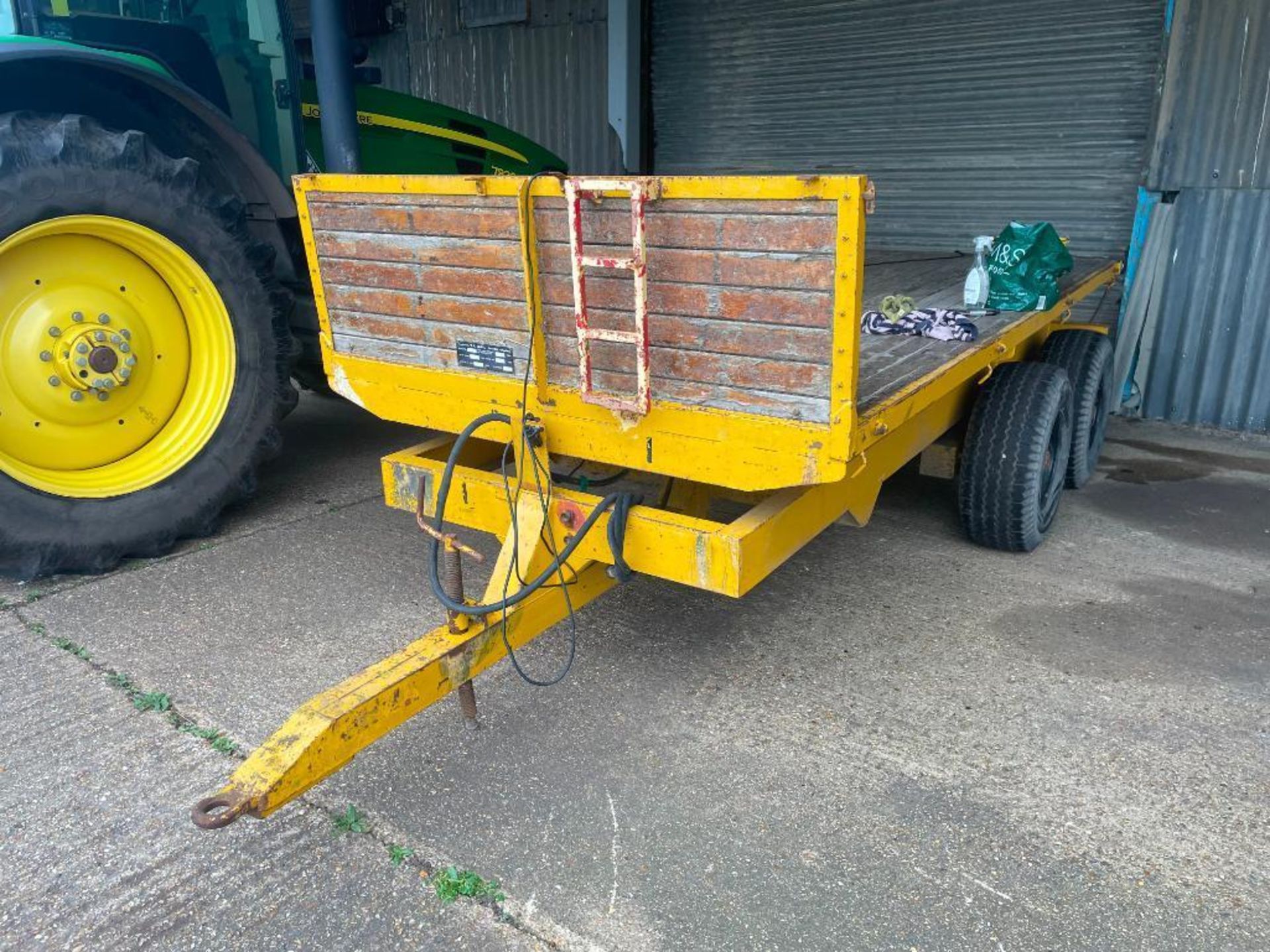 1977 T A Gull 8t hydraulic tipping drop-side trailer on 12.5/80-15.3 wheels and tyres. Serial No: 20 - Image 11 of 11