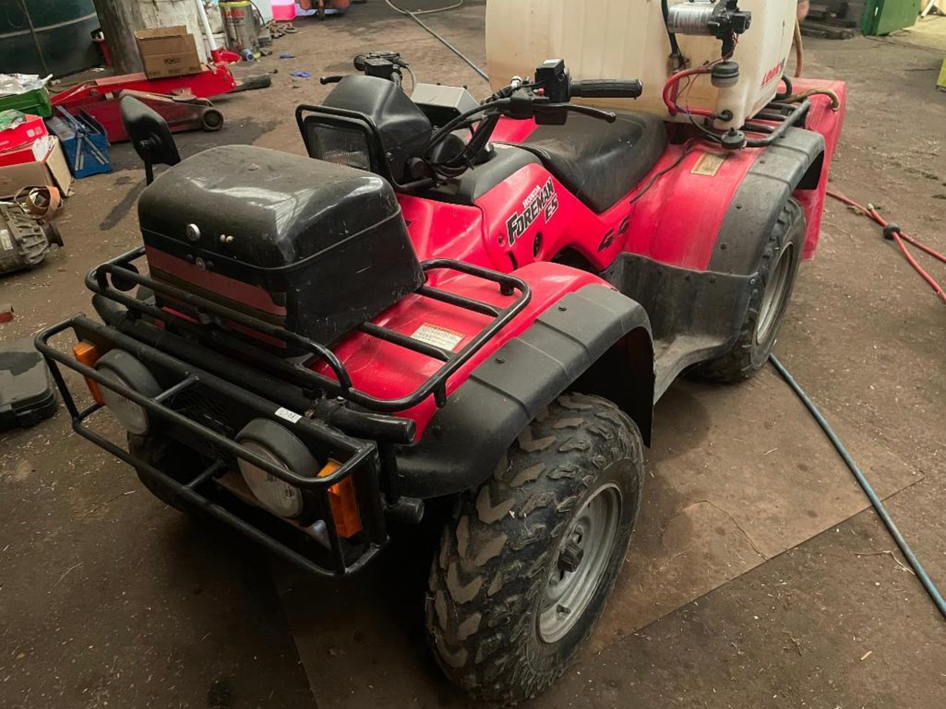 Honda Foreman ES4x4 petrol quad bike on 25x8-12 front and 25x10-12 rear wheels and tyres with front - Image 6 of 7