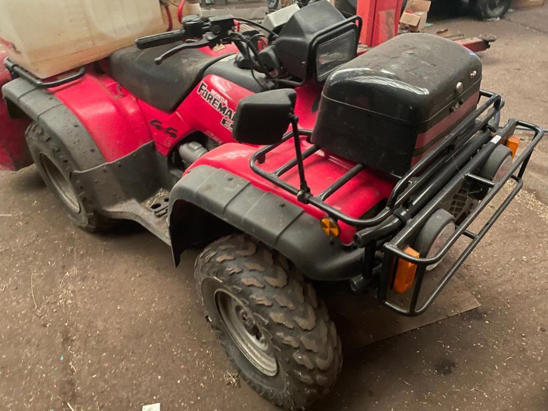 Honda Foreman ES4x4 petrol quad bike on 25x8-12 front and 25x10-12 rear wheels and tyres with front - Image 5 of 7