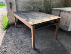 Wooden table and chair