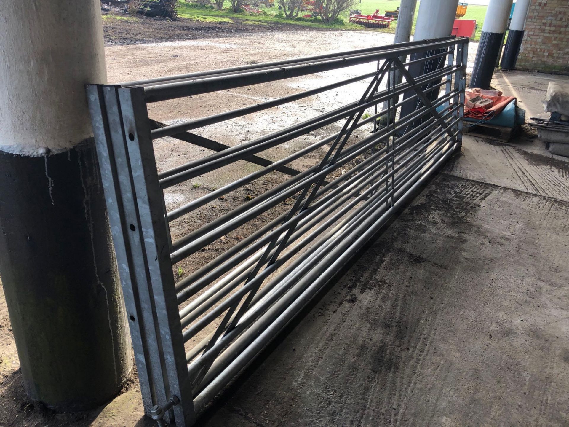 3No. Galvanised 15ft gates