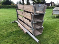 4No. Loddon wooden feed troughs, 7ft