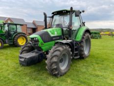 2013 Deutz Fahr Agrotron 6150 4wd 40kph tractor with 2 manual spools, cab suspension and 730kg front