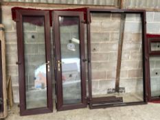 French doors, 1.32m x 2.07m, brown