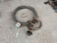 High tensile wire and a shackle