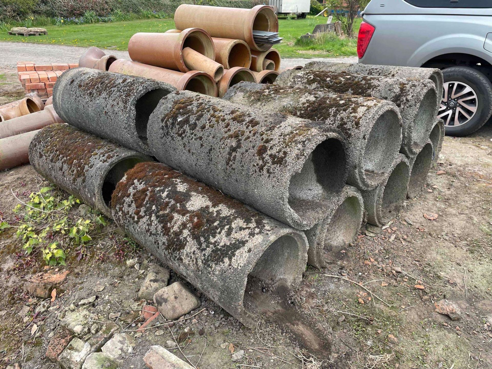 12No. Concrete culvert pipes - to be sold in situ