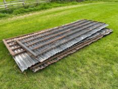 4No 12ft sheeted metal gates