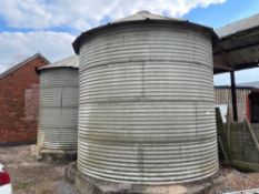 2No. Aluminum grain silos - to be sold in situ, buyer to remove after the sale.