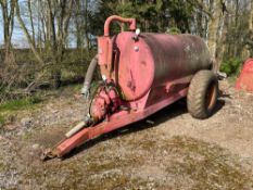 Hi-Spec single axle vacuum tanker with splash plate on 14/80R20 wheels and tyres. Serial No: 4032