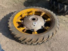 Pair Avon 6.5-44 row crop wheels and tyres