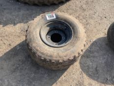 Single 23X-11.00-10 wheel and tyre