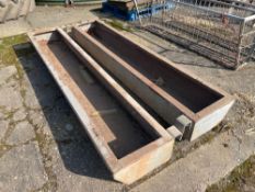 2No 8ft galvanised hook on feed troughs